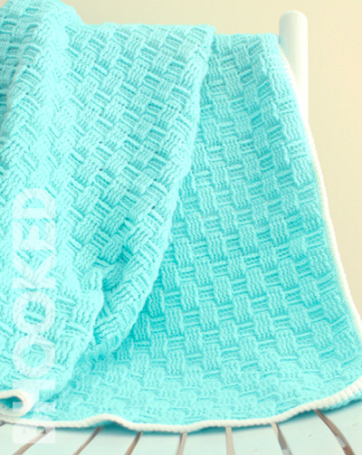 Basket Weave Crochet Baby Blanket