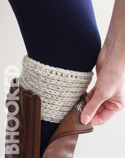 ribbed crochet boot cuffs