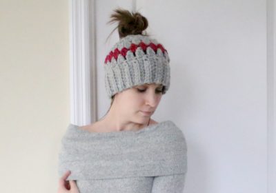 Crochet Messy Bun Hat