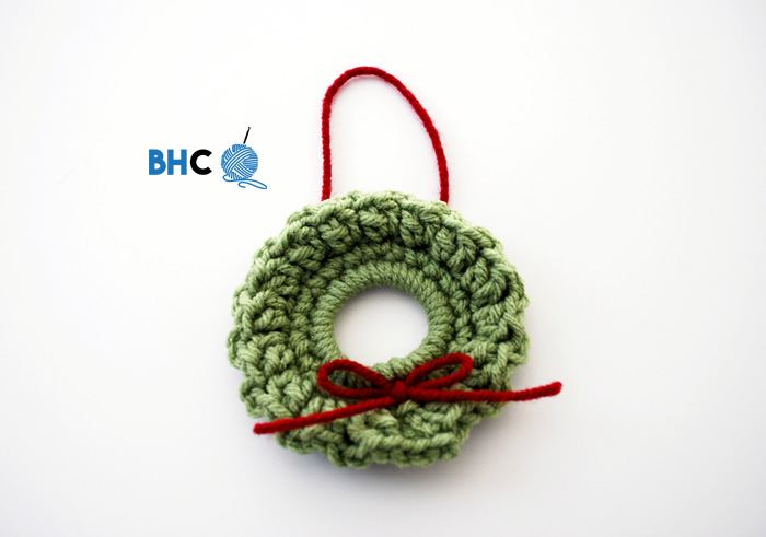 mini crochet wreath