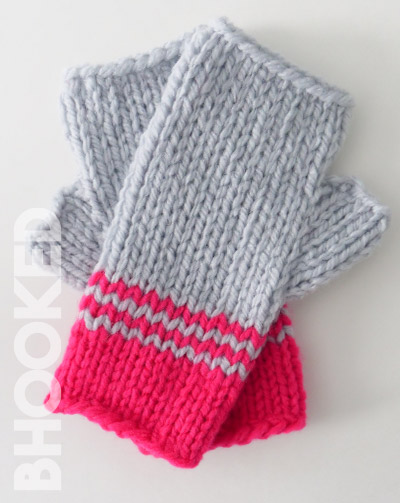Knit Fingless Gloves