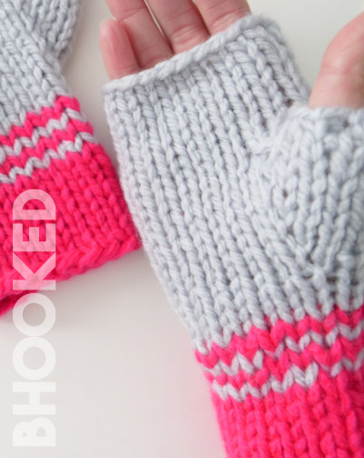 Knit Fingless Gloves
