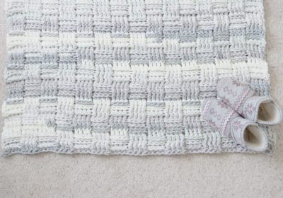 Basket Weave Crochet Rug