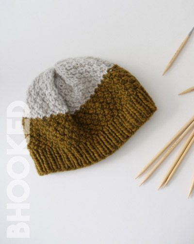 Double Moss Stitch Knit Hat