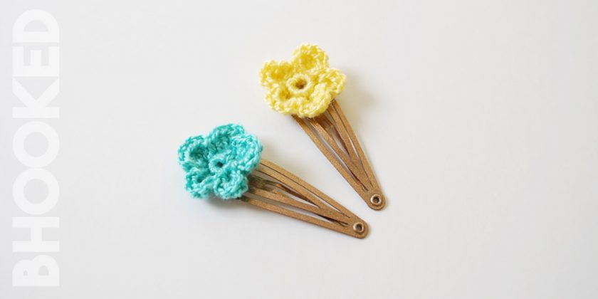 Flower Crochet Hair Clips