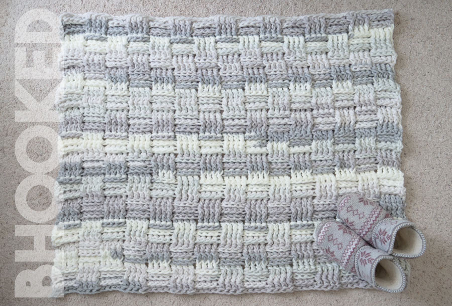 Basket Weave Crochet Rug