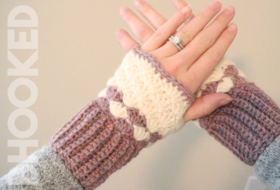Shell Stitch Crochet Fingerless Gloves