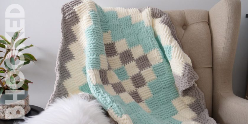 Entrelac Crochet Baby Blanket