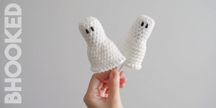 Crochet Ghost Lollypop Covers