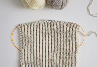 Two Color Brioche Knit Stitch